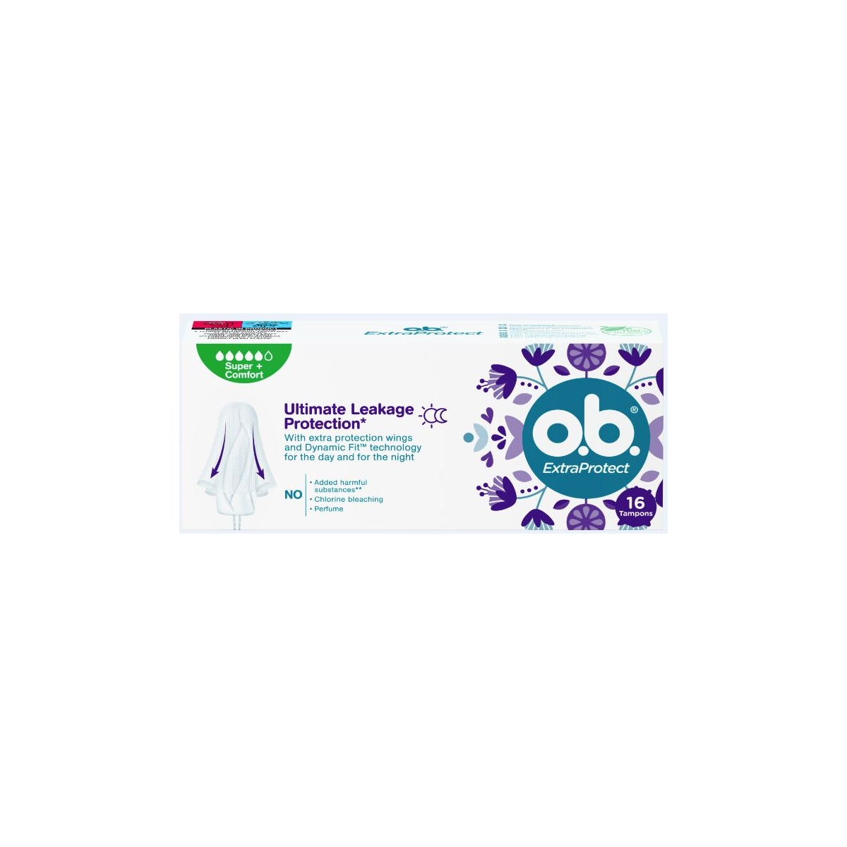 Higiēniskie tamponi OB EXTRA Protect Super+ N16 - Produkta attēls