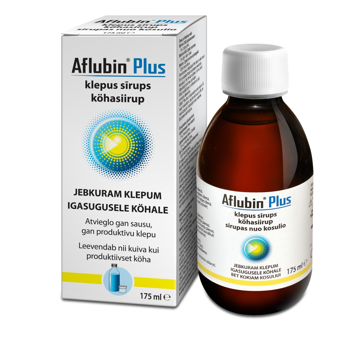 AFLUBIN Plus klepus sīrups, 175 ml - Produkta attēls