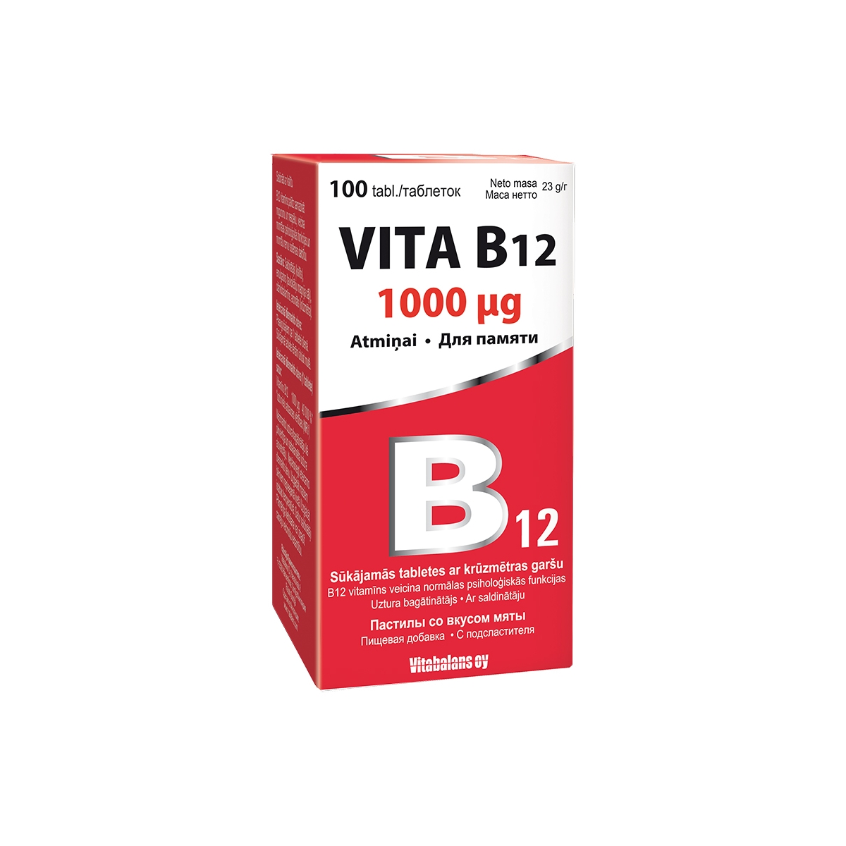 VITA B12 1000mg N100 - Produkta attēls 1