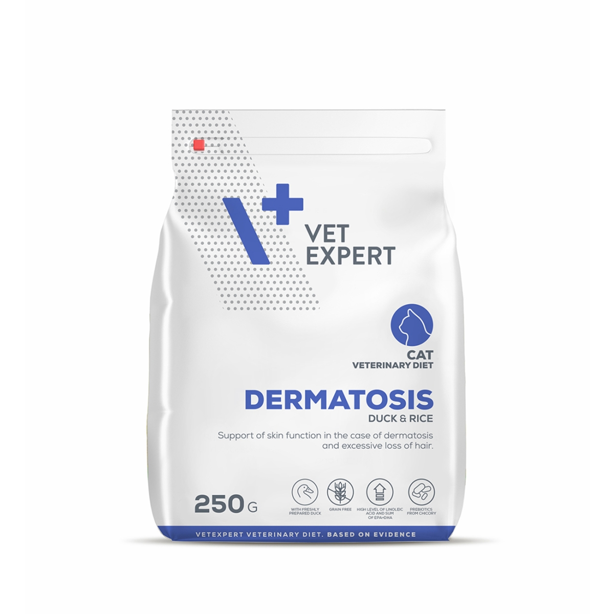 4T VD KAĶU DERMATOSIS SAUSĀ B PĪLE/RĪSI 250G - Produkta attēls