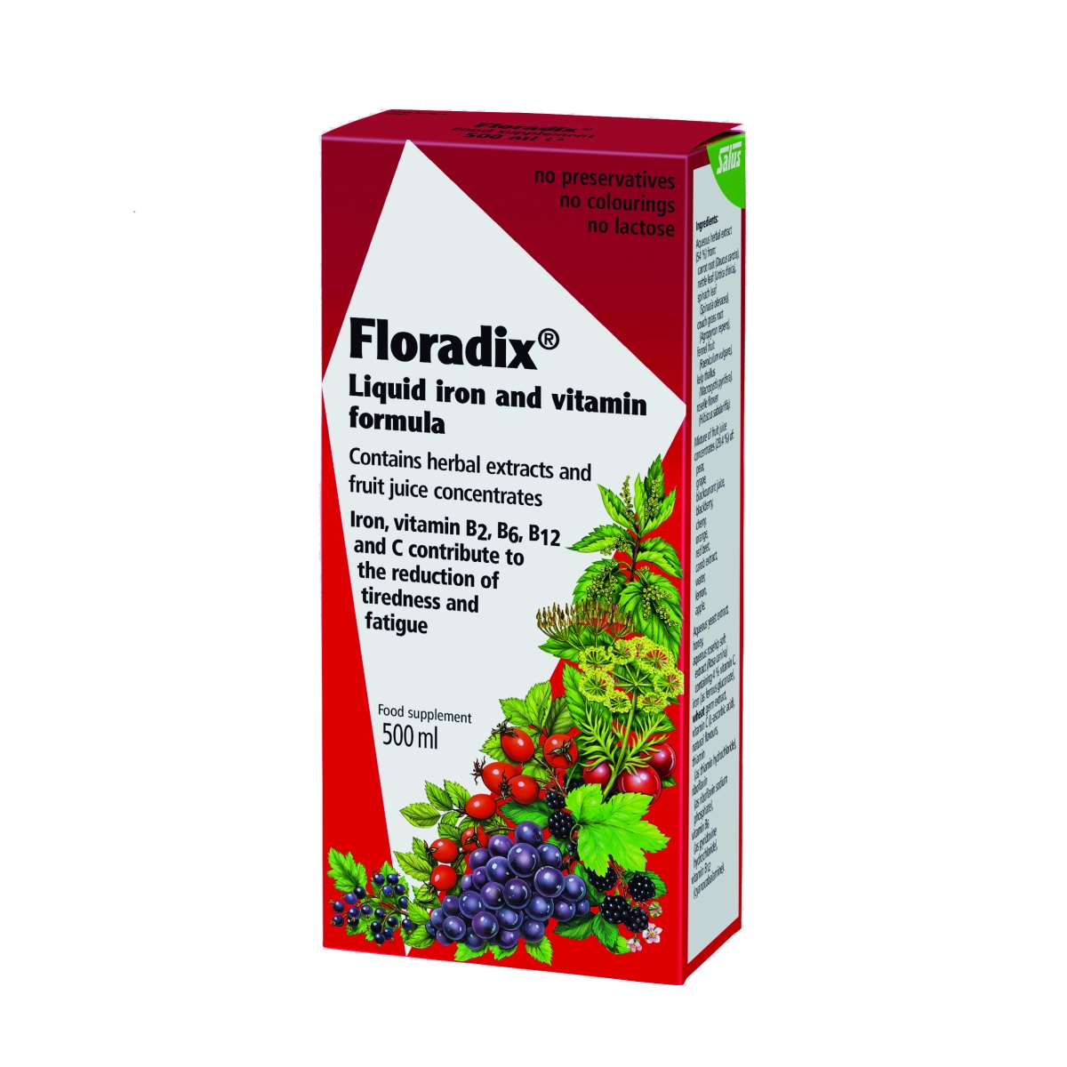 Floradix dzelzs šķīdums, 500 ml - Produkta attēls