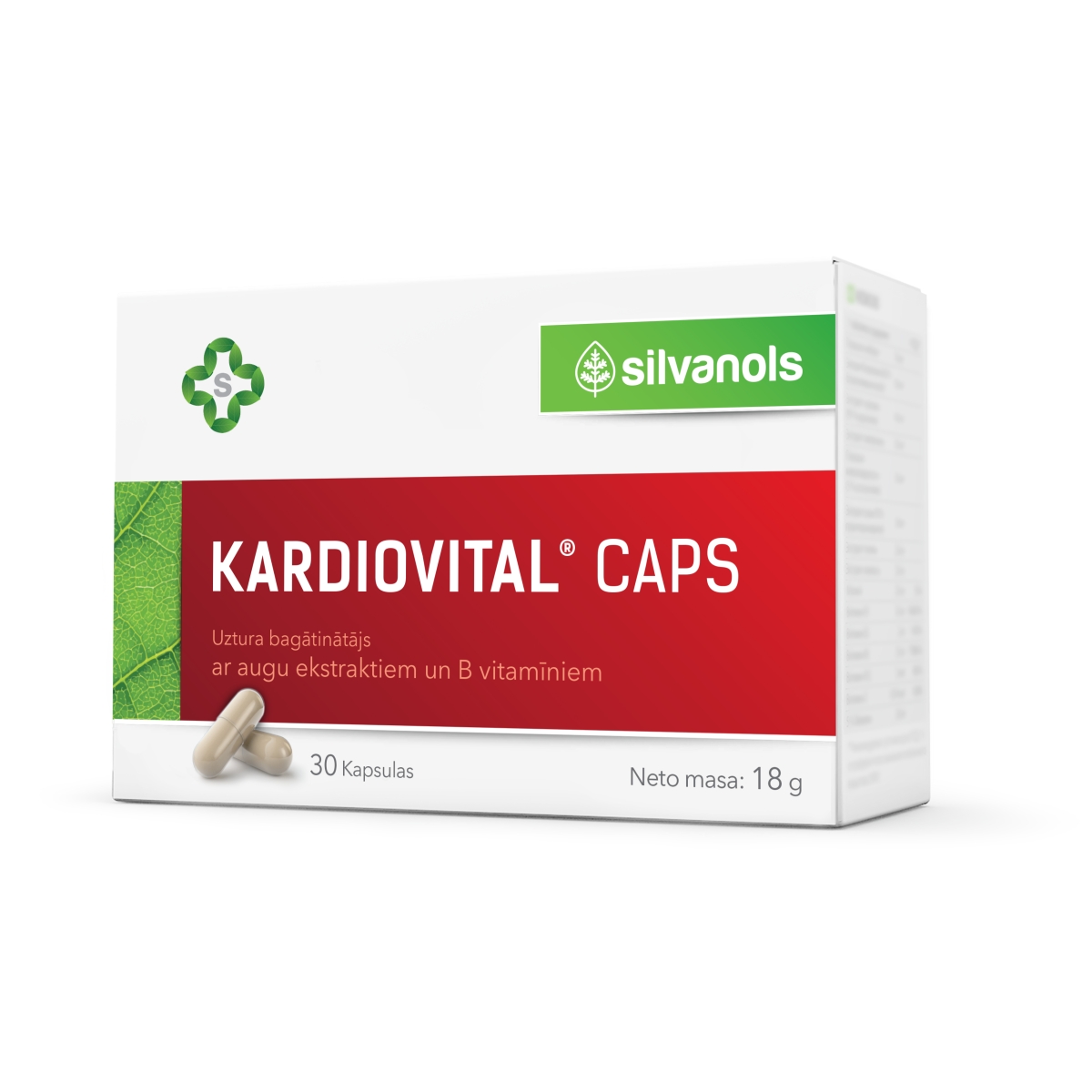 SILVANOLS Kardiovital kapsulas, 30 gab. - Produkta attēls