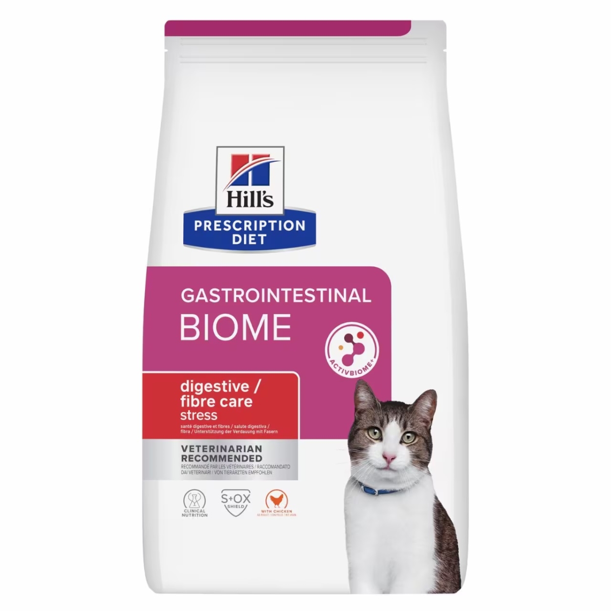 Hills PD kaķu sausā barība Gastrointestinal Biome Stress 1,5kg - Produkta attēls