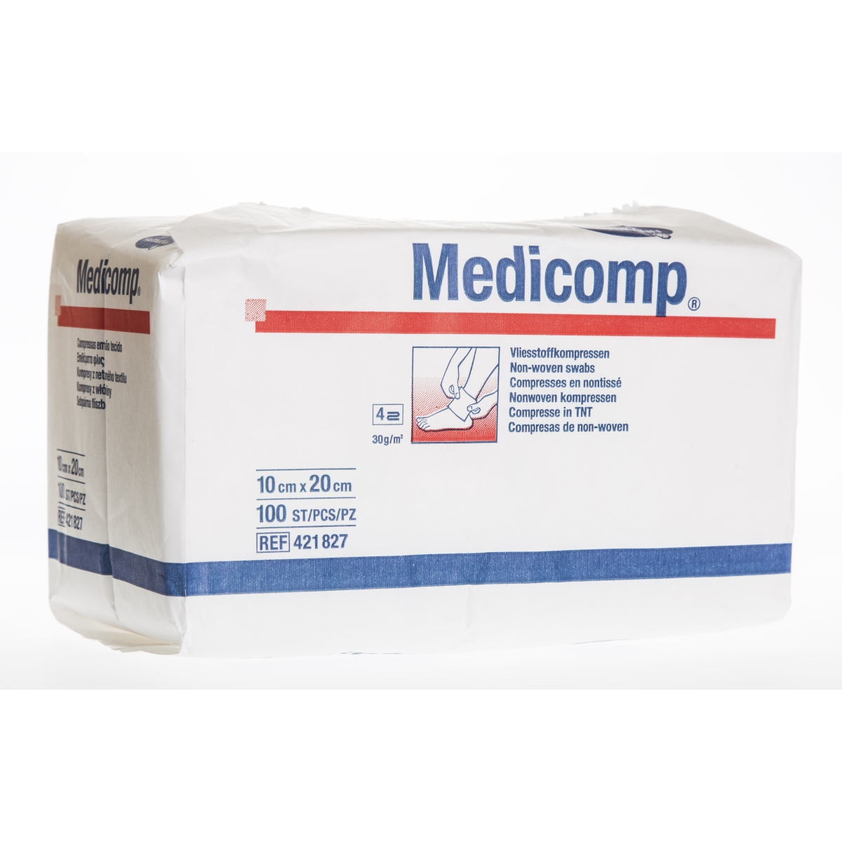 SALVETES MEDICOMP NEAUSTAS 10x20CM N100 - Produkta attēls