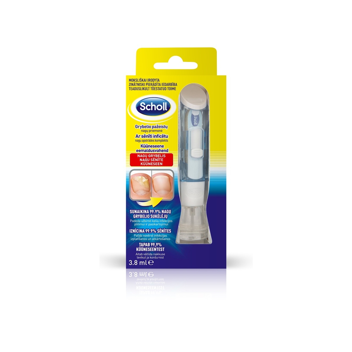 SCHOLL LĪDZEKLIS NAGU SĒNĪTES ĀRSTĒŠANAI 3.8ML JAUNS - Produkta attēls