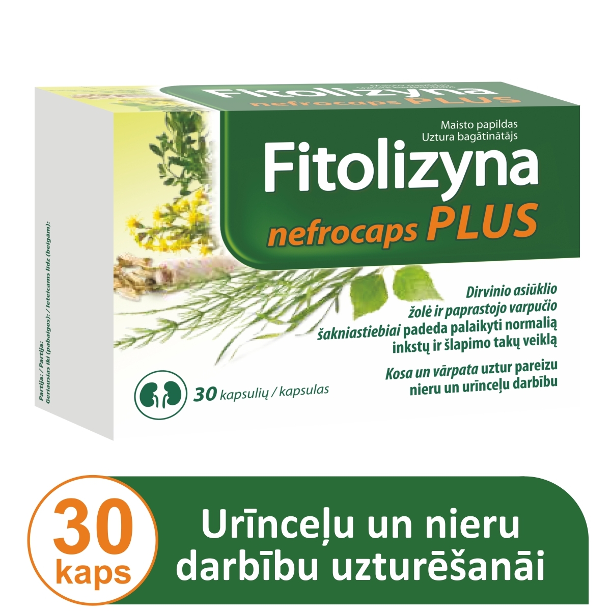 FITOLIZYNA Nefrocaps Plus kapsulas, 30 gab. - Produkta attēls 1