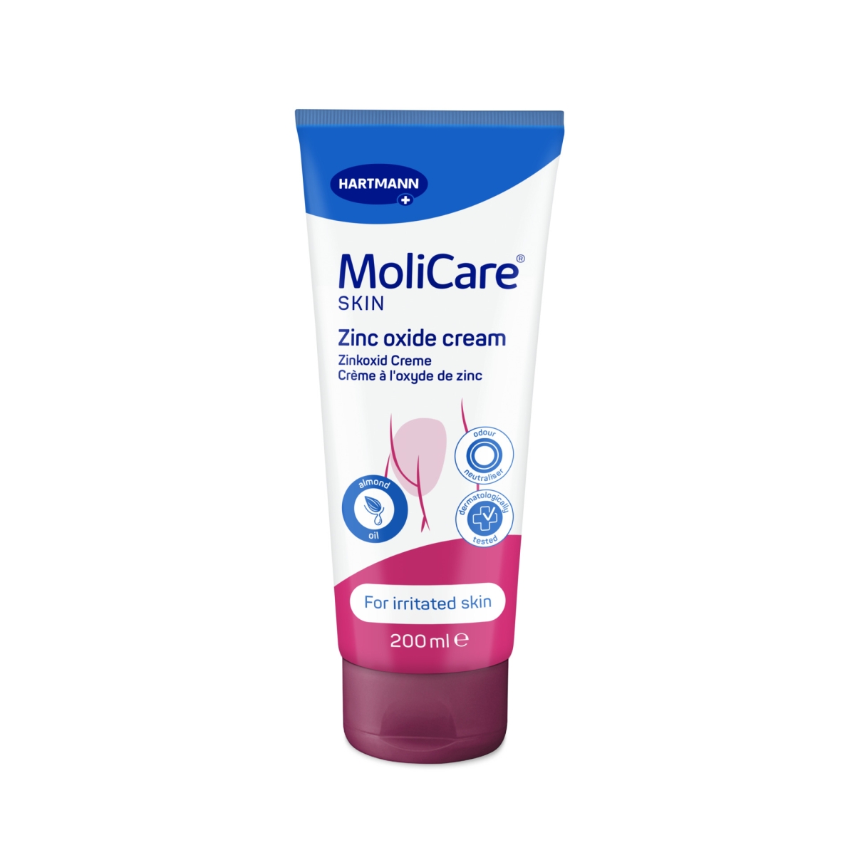 MOLICARE Skin aizsargkrēms ķermenim ar cinku, 200 ml - Produkta attēls