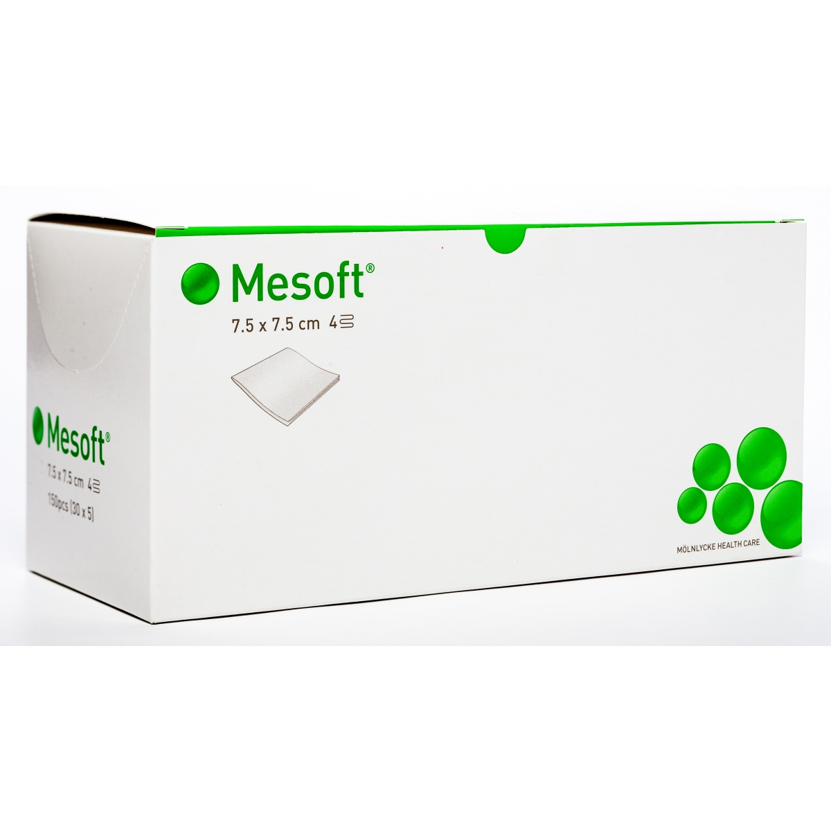 MESOFT STER. SALVETES 7.5X7.5CM N150 (30XN5) - Produkta attēls