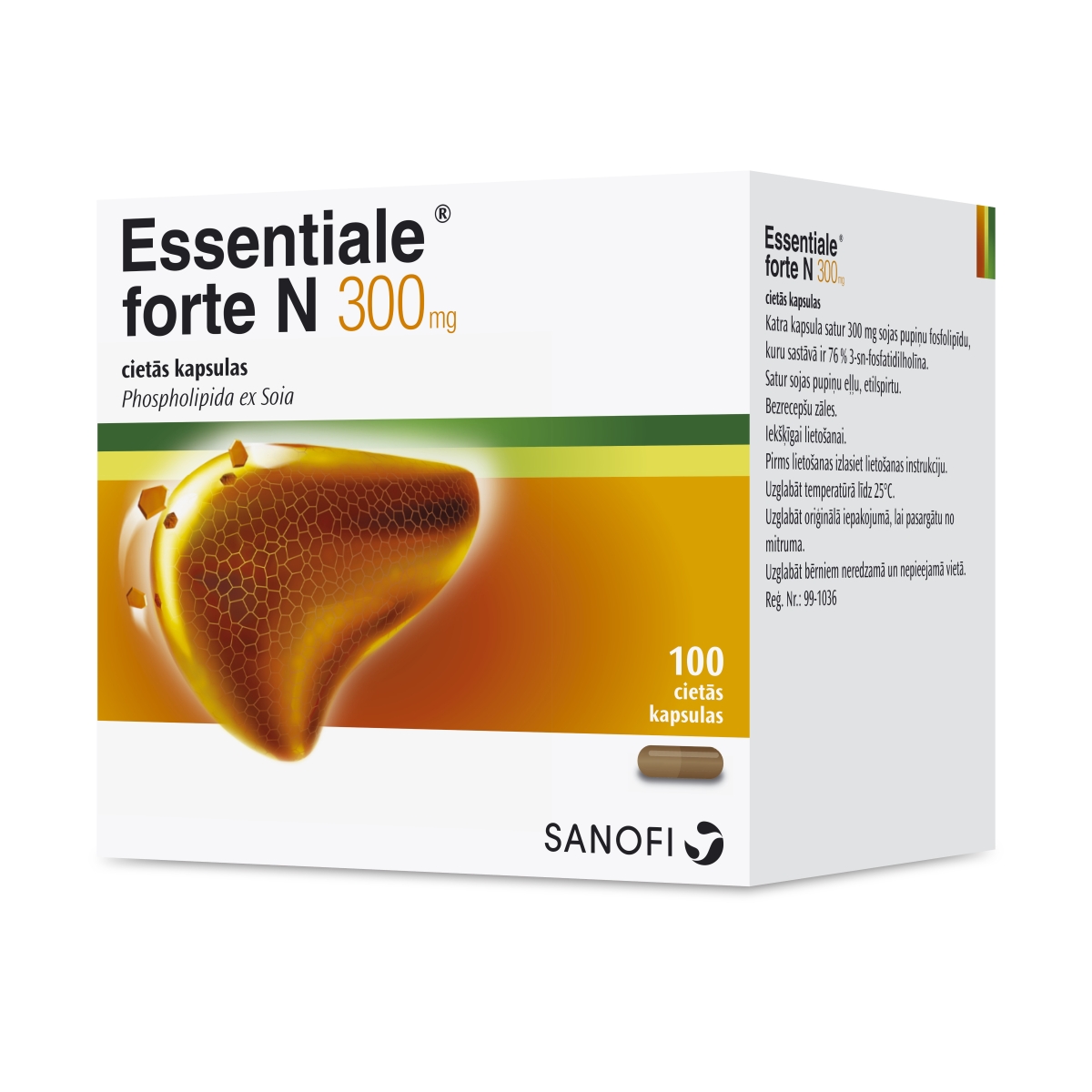 ESSENTIALE® Forte N 300 mg kapsulas, 100 gab - Produkta attēls