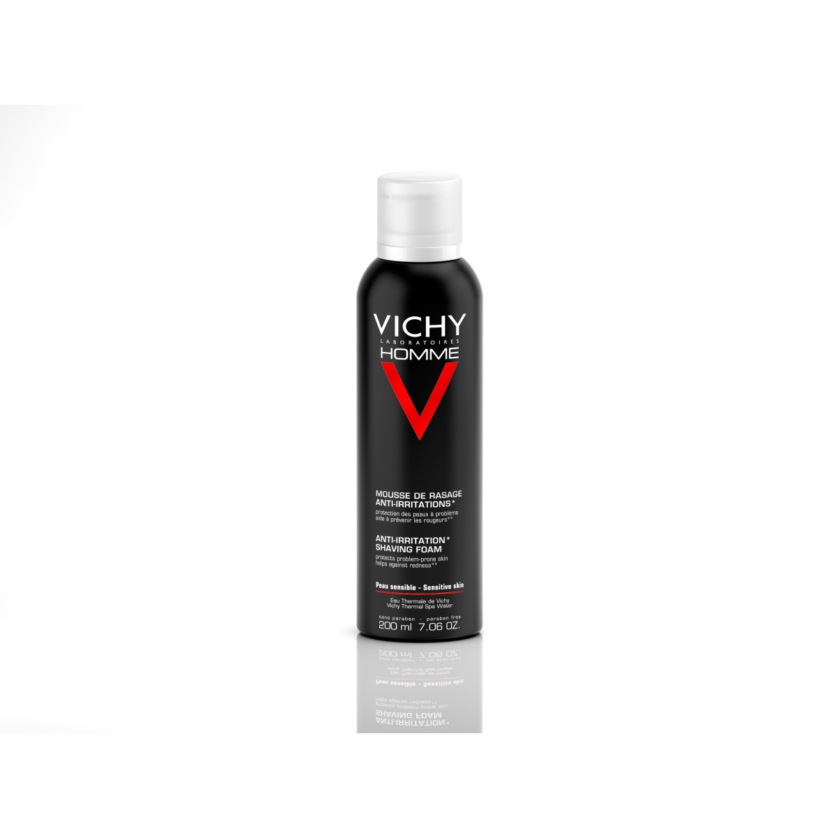 VICHY Homme skūšanās putas jutīgai ādai, 200ml - Produkta attēls