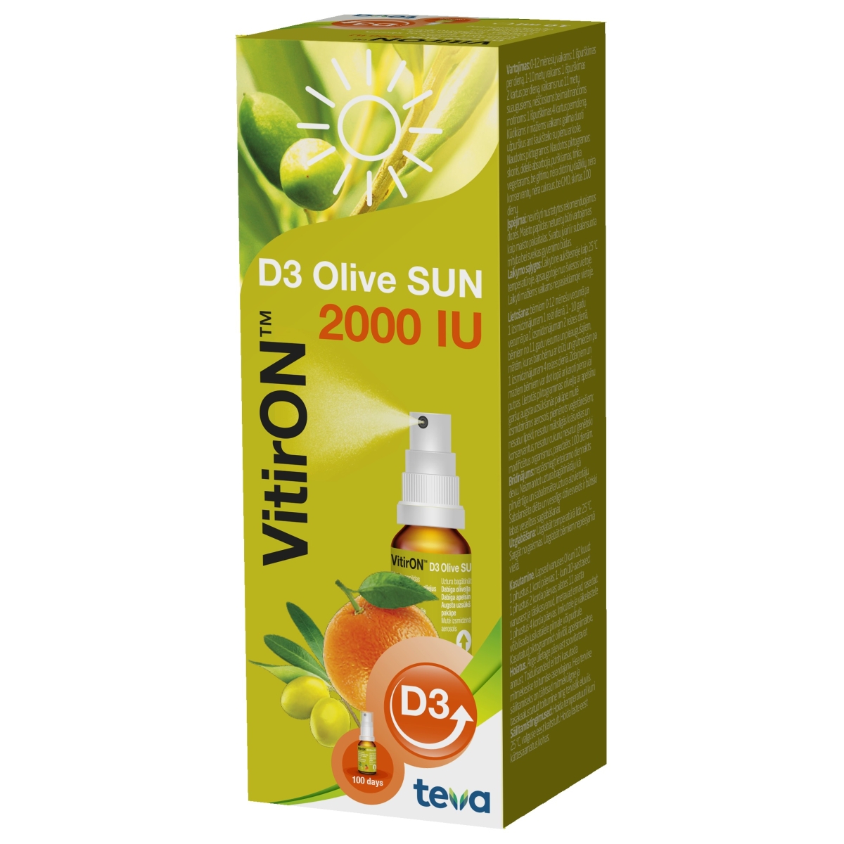 VITIRON™ D3 Olive SUN (2000 IU) aerosols, 10 ml