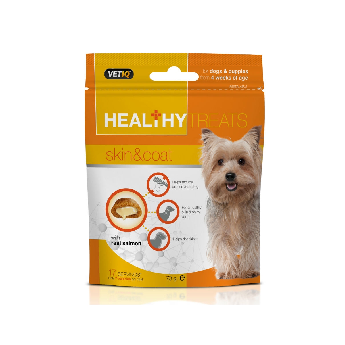 MC VETIQ SKIN'COAT DOG/PUPPIES HEALTHY TREATS 70G - Produkta attēls