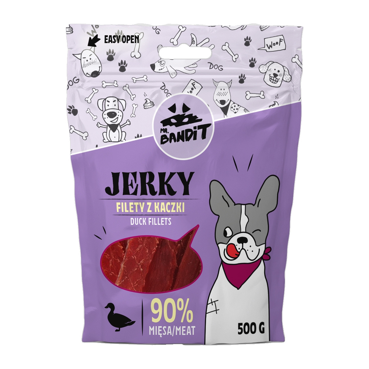 MR.BANDIT JERKY VĪTINĀTAS PĪLES FILEJAS 500G - Produkta attēls