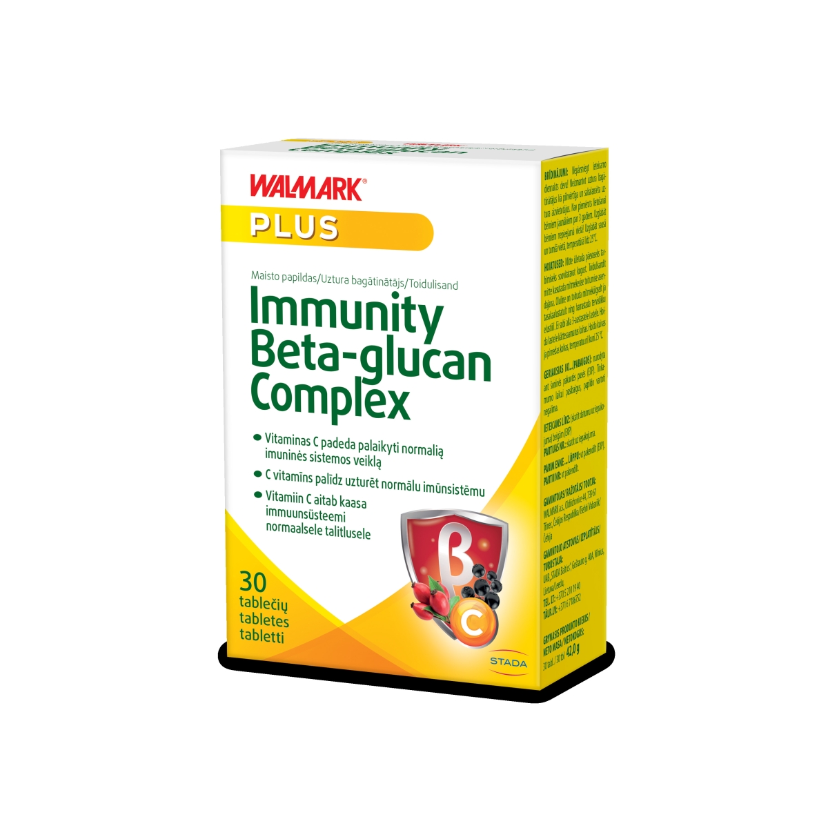 Walmark Immunity Beta - Glucan Complex kapsulas, 30 gab