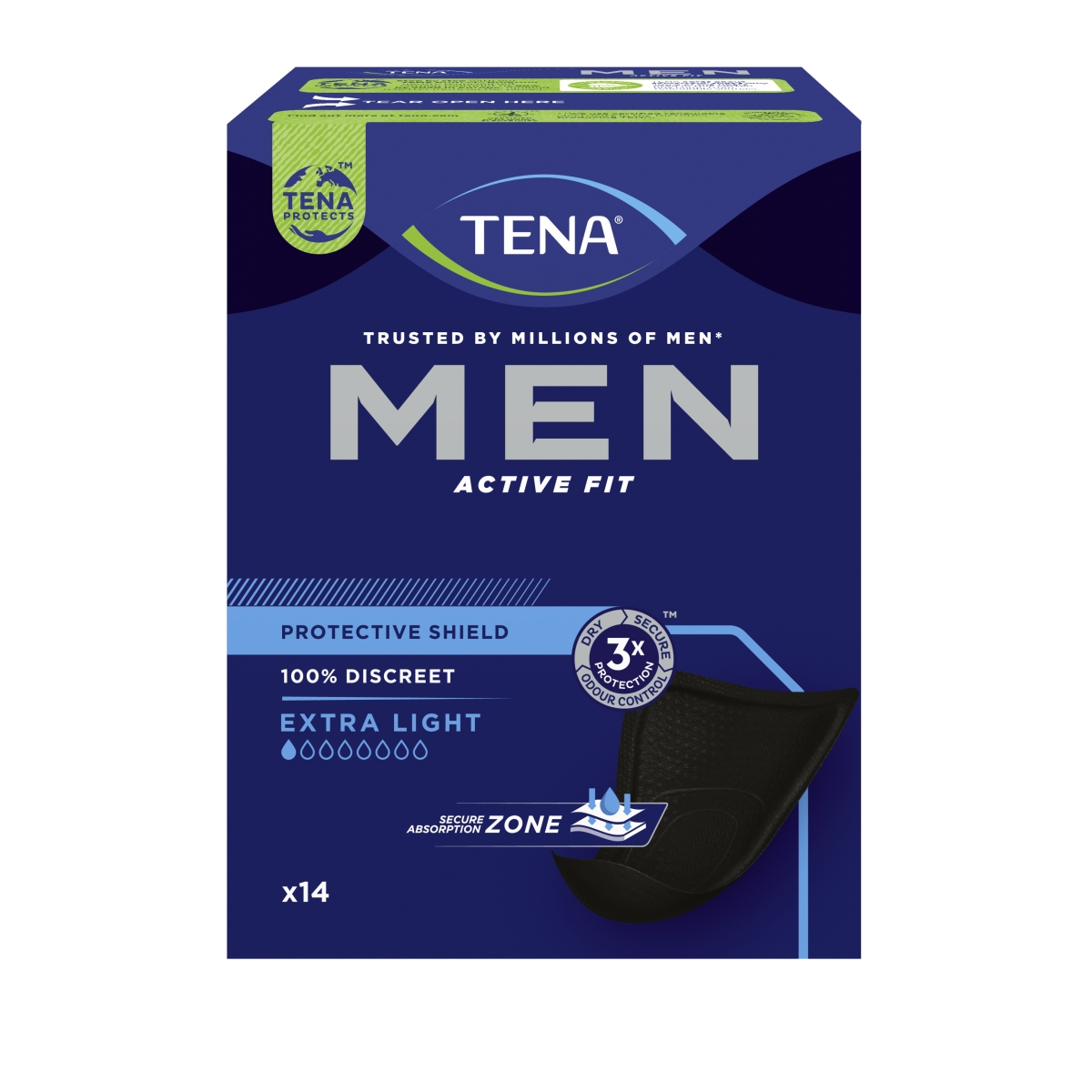 TENA Men Level 0 (Protective Shield) ieliktņi vīriešiem, 14 gab. - Produkta attēls