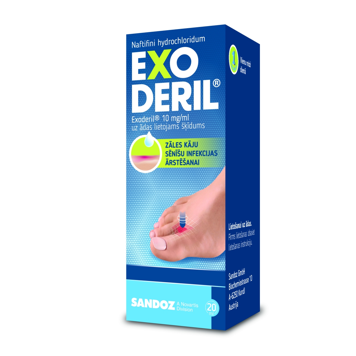 EXODERIL šķīdums, 20 ml - Produkta attēls