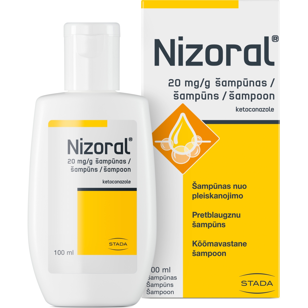 NIZORAL šampūns, 100 ml - Produkta attēls