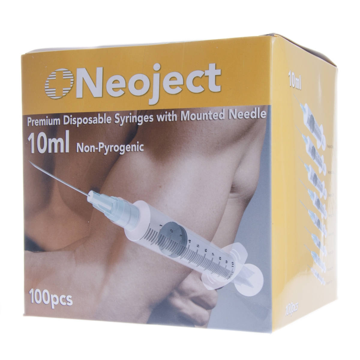 NEOJECT šļirce, 10 ml + adata 21 g, 100 gab. - Produkta attēls