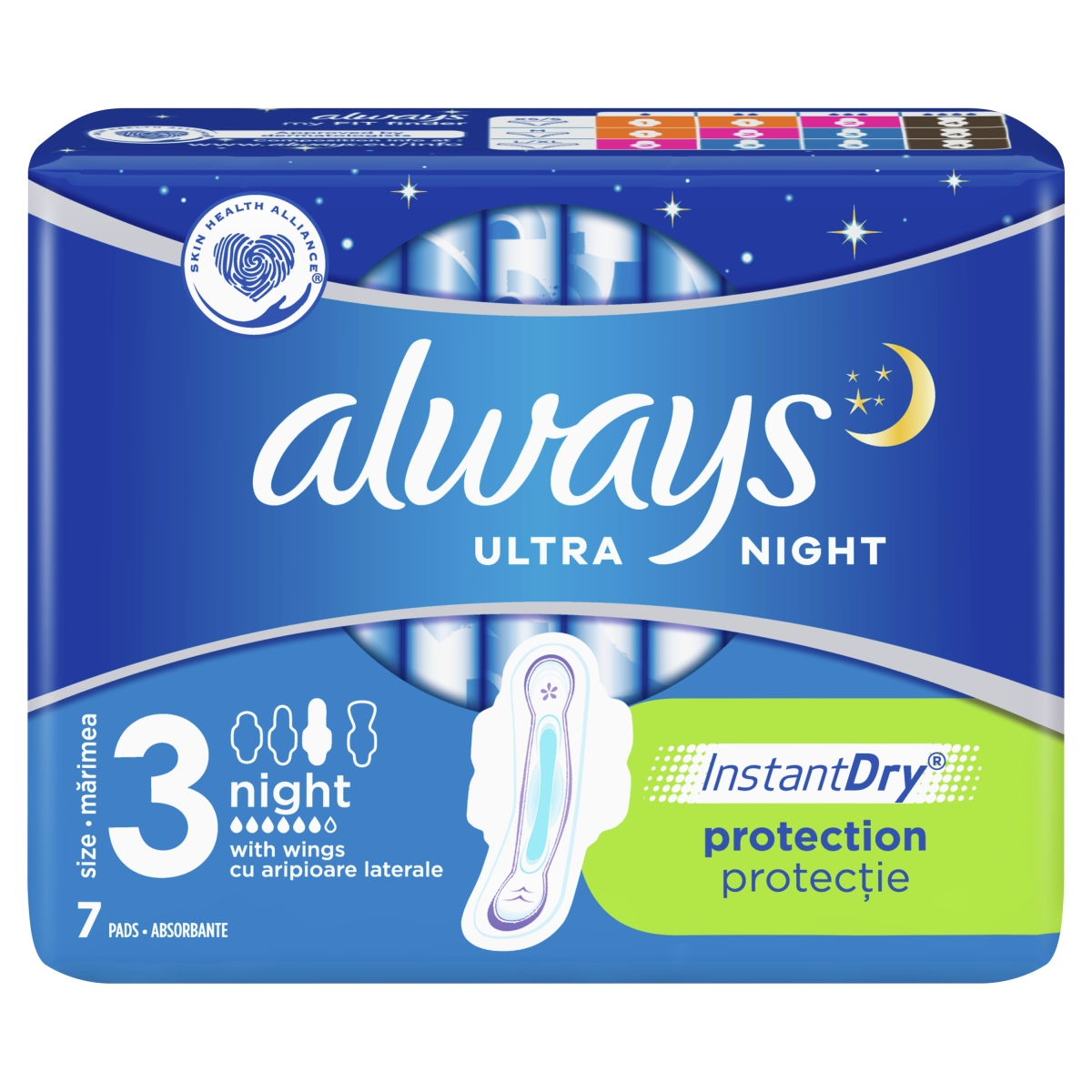 ALWAYS Ultra Day & Night paketes, 7 gab - Produkta attēls