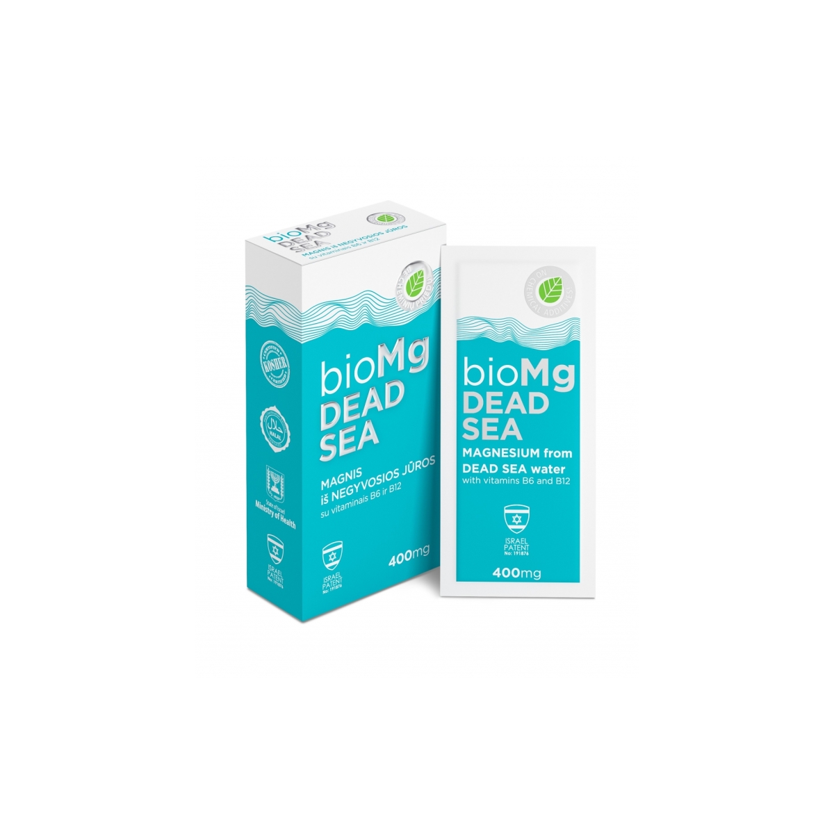 bioMg Dead Sea + vit B6 and B12 N7 pulveris - Produkta attēls