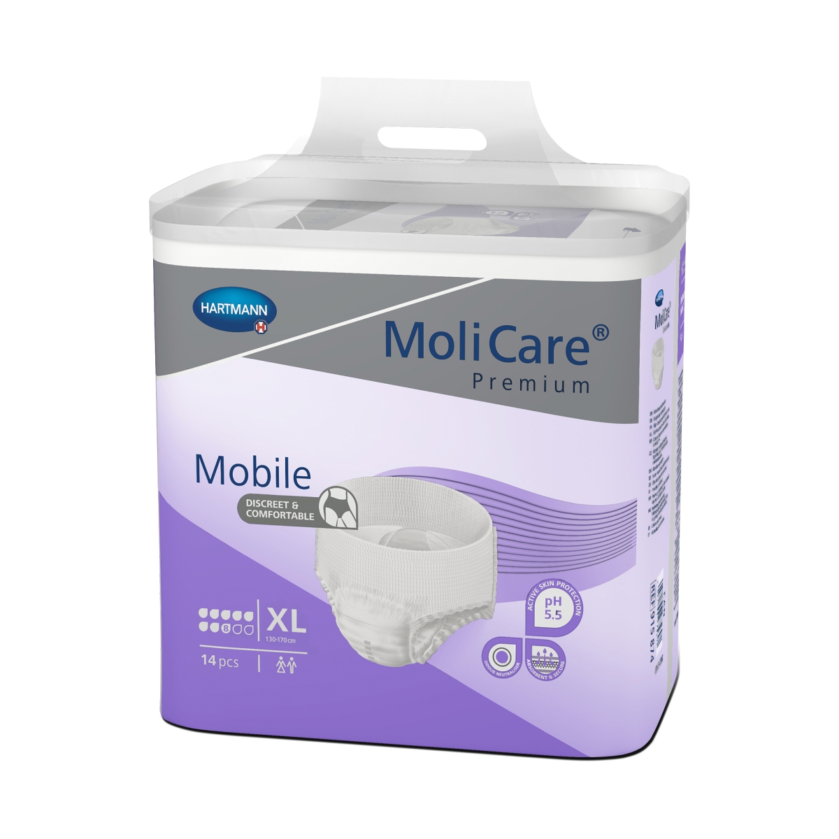 MOLICARE Premium Mobile bikses (XL izmērs,8 lāses), 14 gab