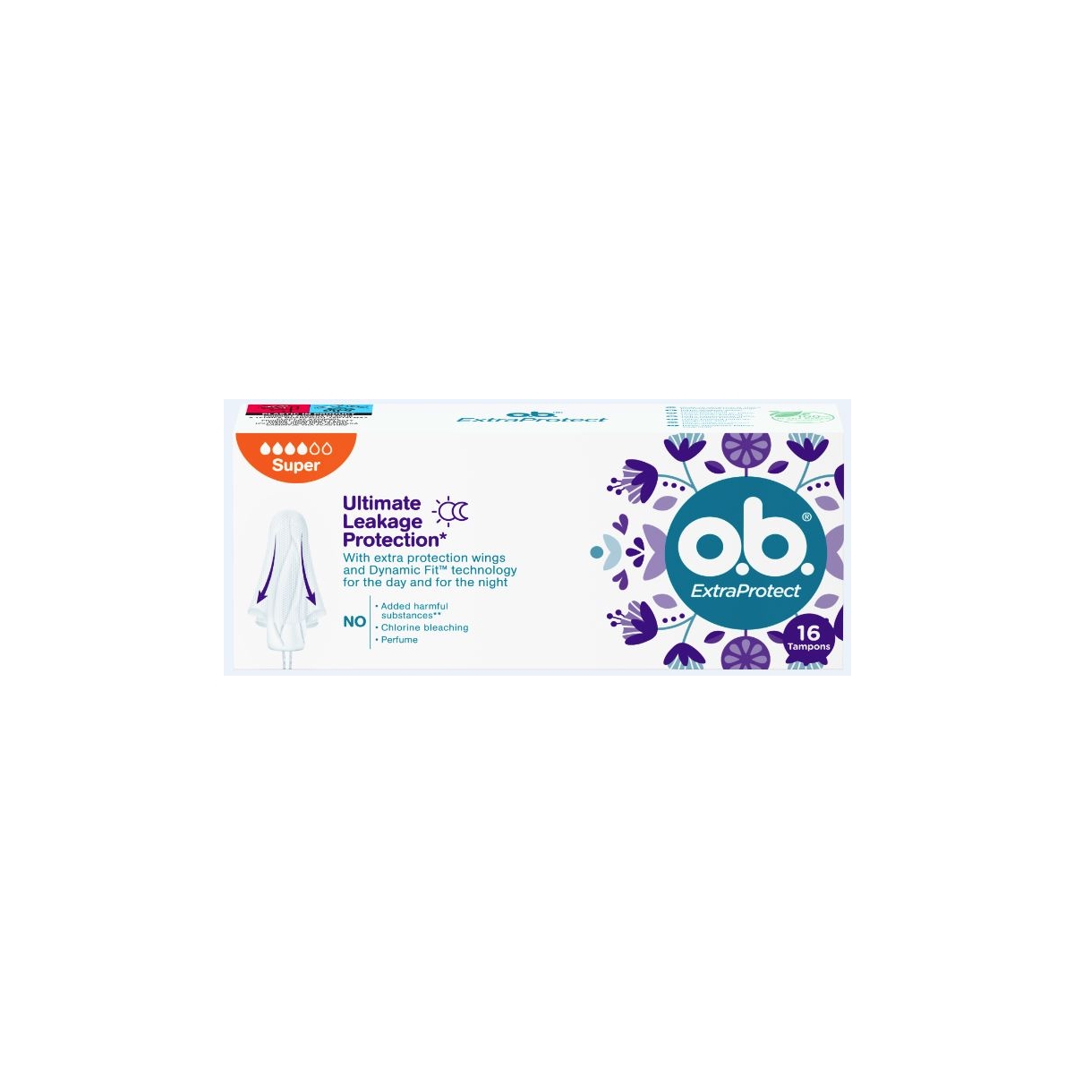 O.B. ExtraProtect Super tamponi N16 - Produkta attēls