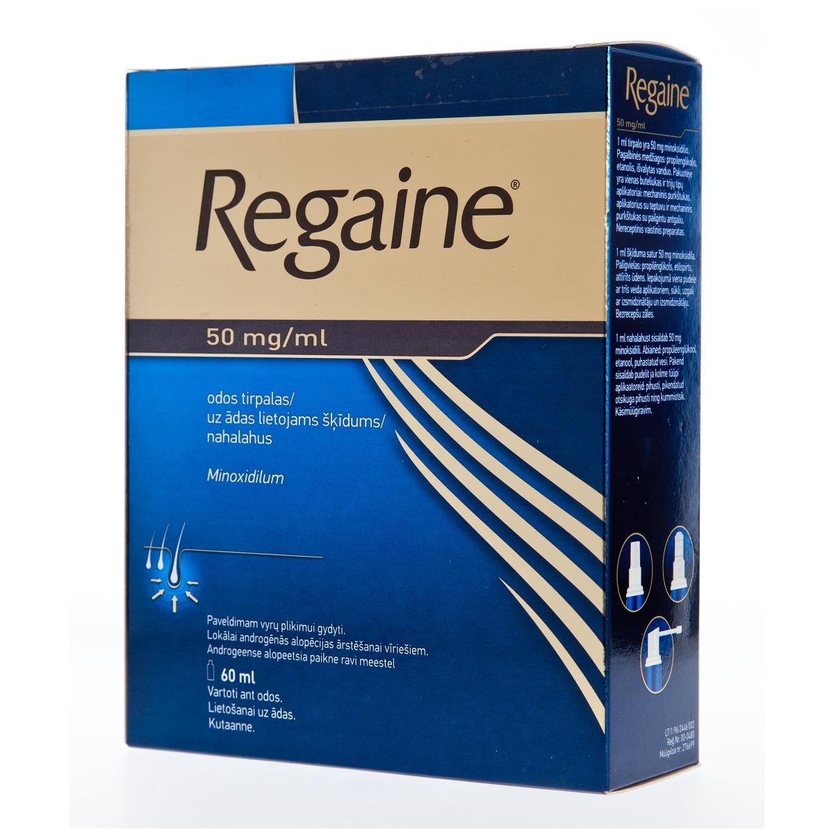 REGAINE TOPICAL SOL 5% 60ML - Produkta attēls