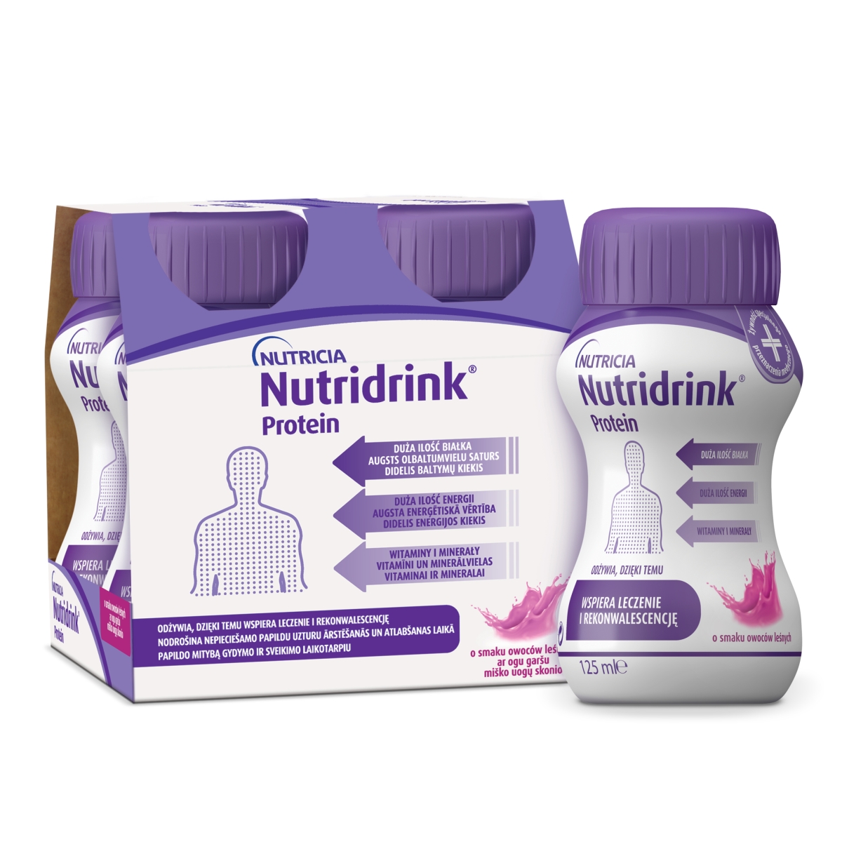 NUTRIDRINK Protein Berrie, 125 ml - Produkta attēls