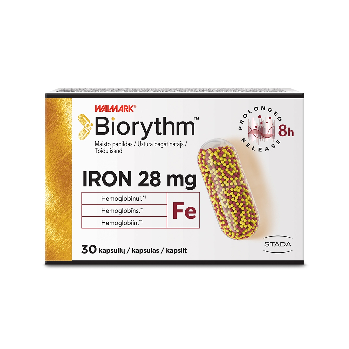 WALMARK Biorythm Iron 28 mg kapsulas, 30 gab. - Produkta attēls