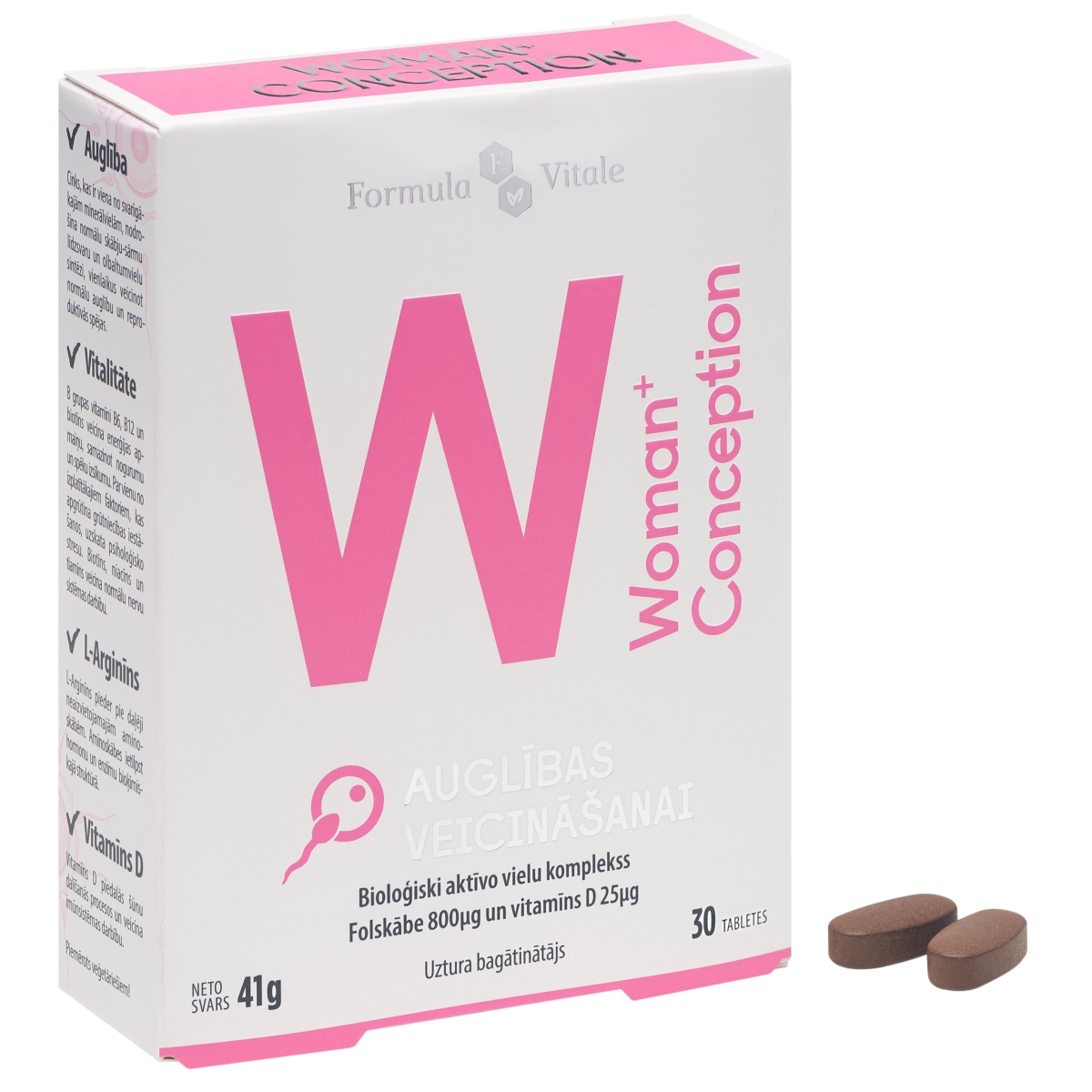 FORMULA VITALE Woman+ Conception tabletes, 30 gab. - Produkta attēls