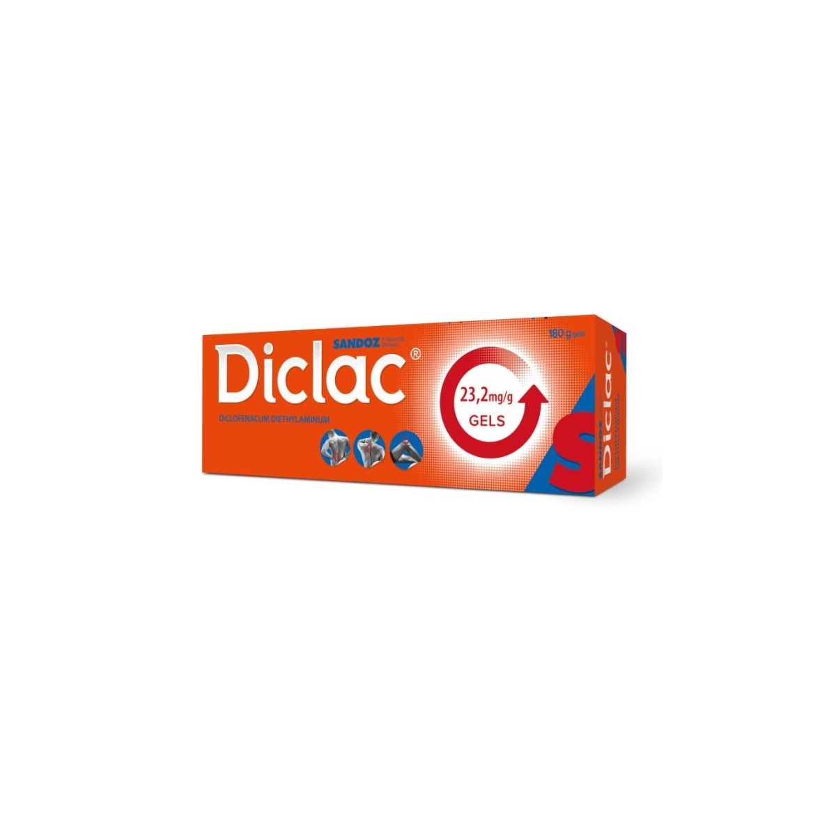 DICLAC® 23,2 mg/g gēls, 180 g.