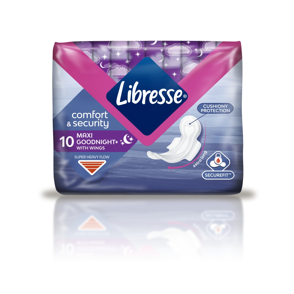 LIBRESSE Maxi Goodnight+ paketes, 10 gab