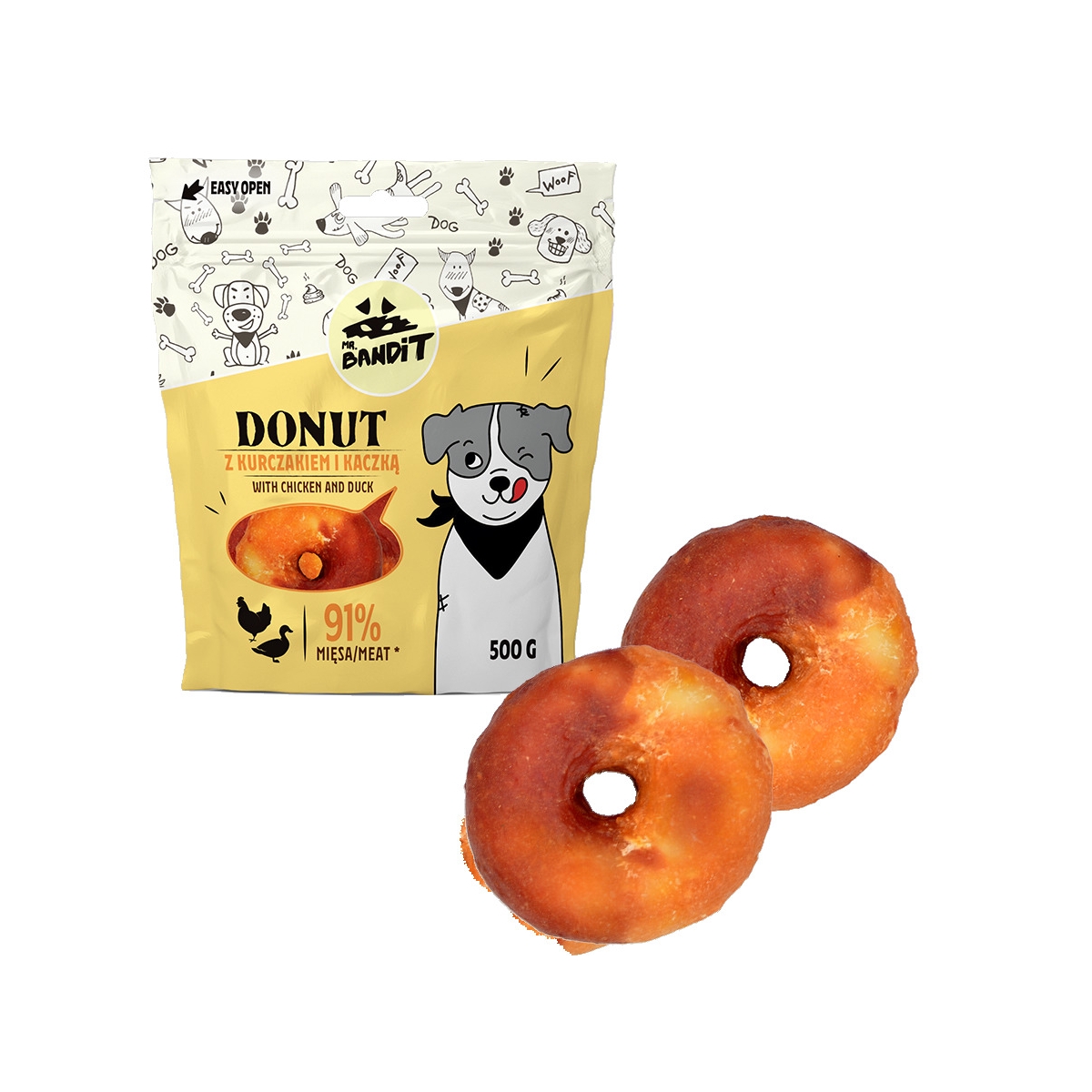 MR.BANDIT DONUT VIRTULIS AR VISTU UN PĪLI 500G - Produkta attēls