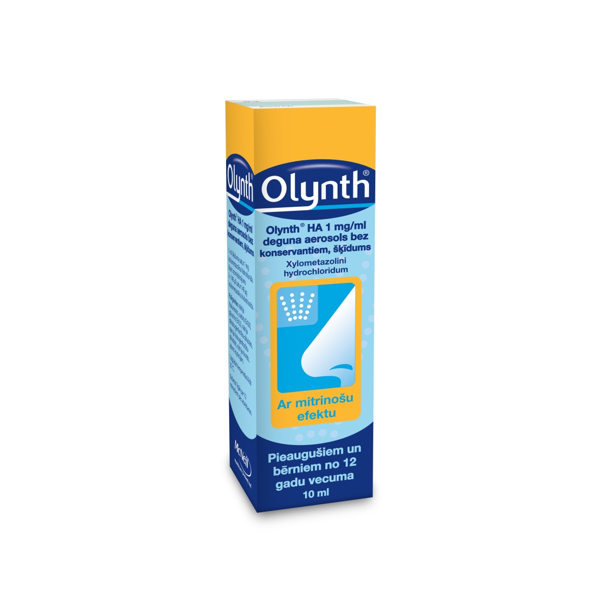 OLYNTH HA 0.1% DEGUNA AEROSOLS AR MITRINOŠU EFEKTU 10ML - Produkta attēls