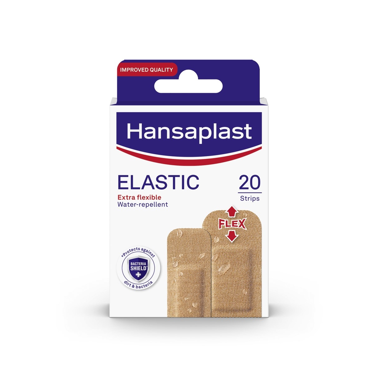 HANSAPLAST Elastic elastīgi plāksteri, ar īpaši spēcīgu fiksāciju locītavām un kustīgām ķermeņa zonām, 20 gab. - Produkta attēls