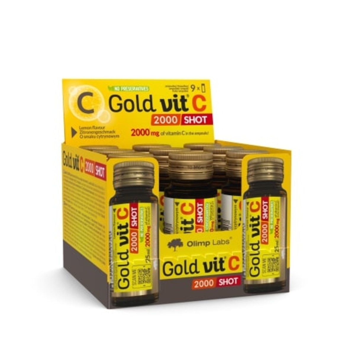 OLIMPLABS Gold Vit. C 2000 mg šoti, 25 ml x 9 gab