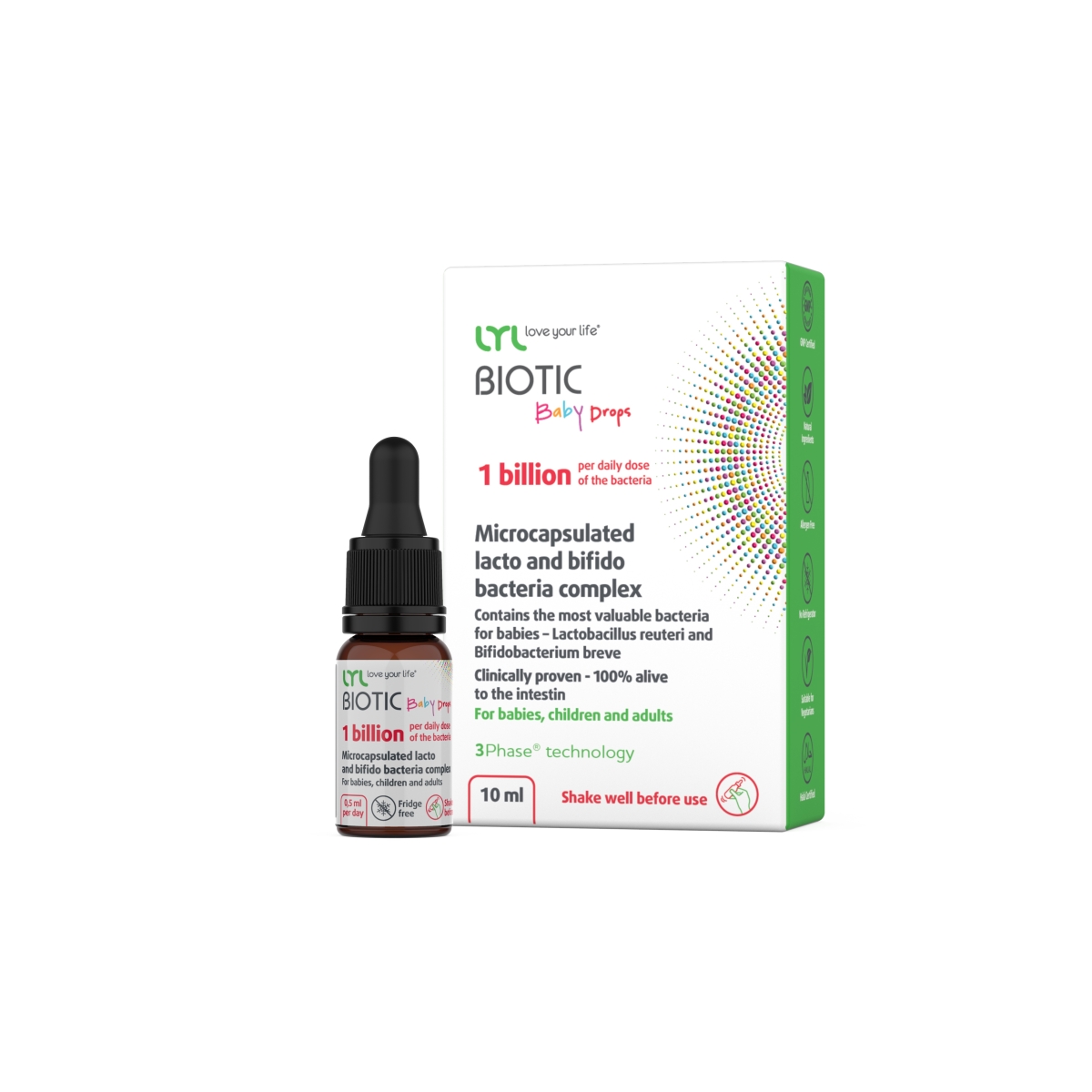 LYL BIOTIC Baby Drops, pilieni, 10 ml - Produkta attēls