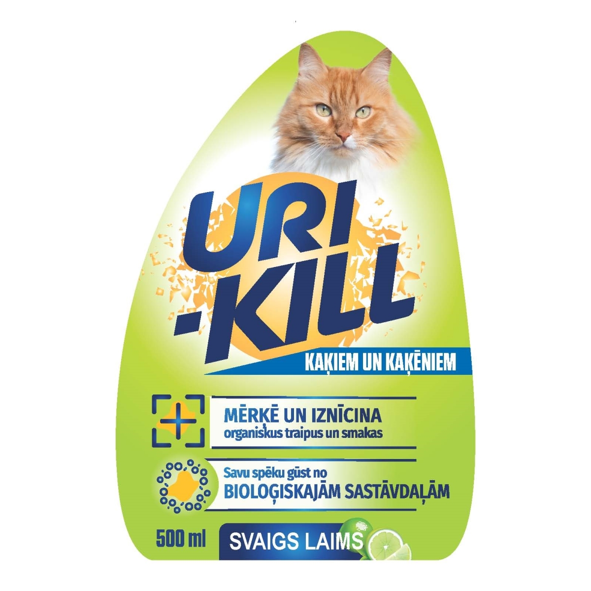 URI-KILL KAĶIEM/KAĶĒNIEM SVAIGS LAIMS 500ML - Produkta attēls