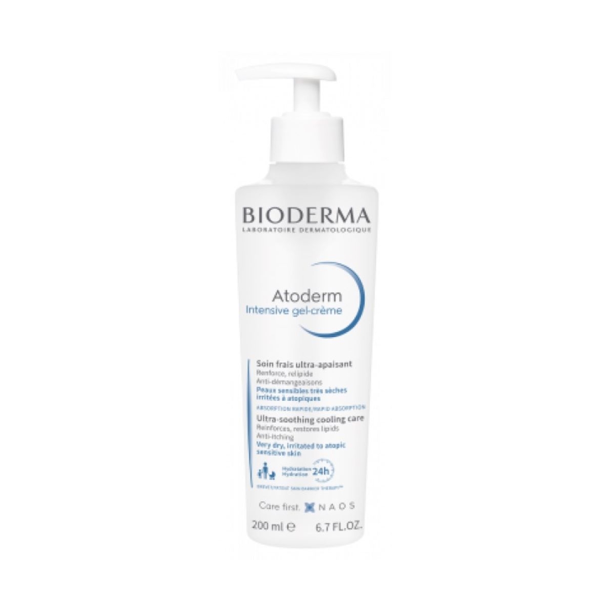 BIODERMA Atoderm Intensive gel-crème želejkrēms, 200ml - Produkta attēls