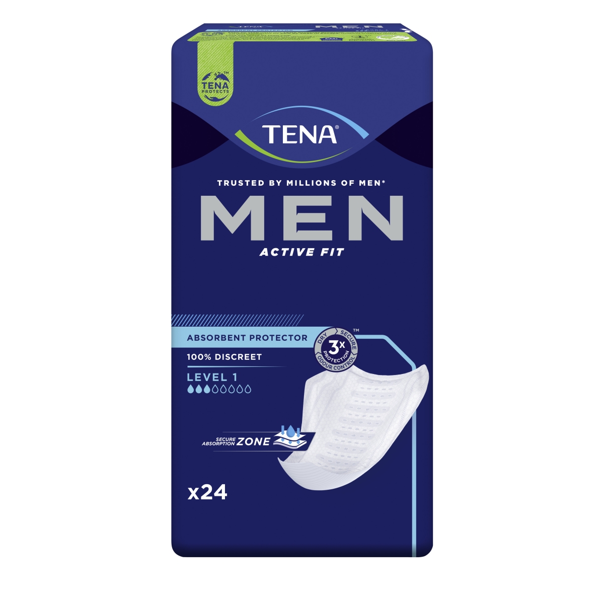 TENA Men Level 1 ieliktņi vīriešiem, 24 gab. - Produkta attēls