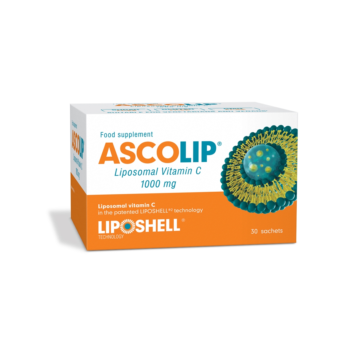 ASCOLIP LIPOSOMĀLS VIT.C 1000MG PACIŅAS N30 - Produkta attēls