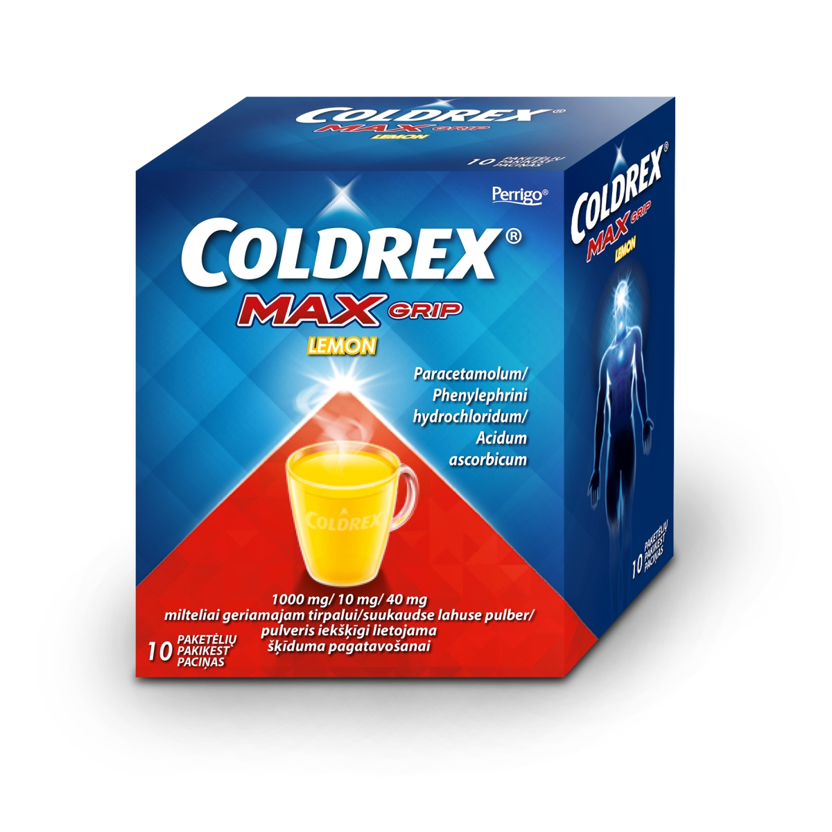 COLDREX MAXGRIP LEMON+VITAMĪNS C PULVERIS N10