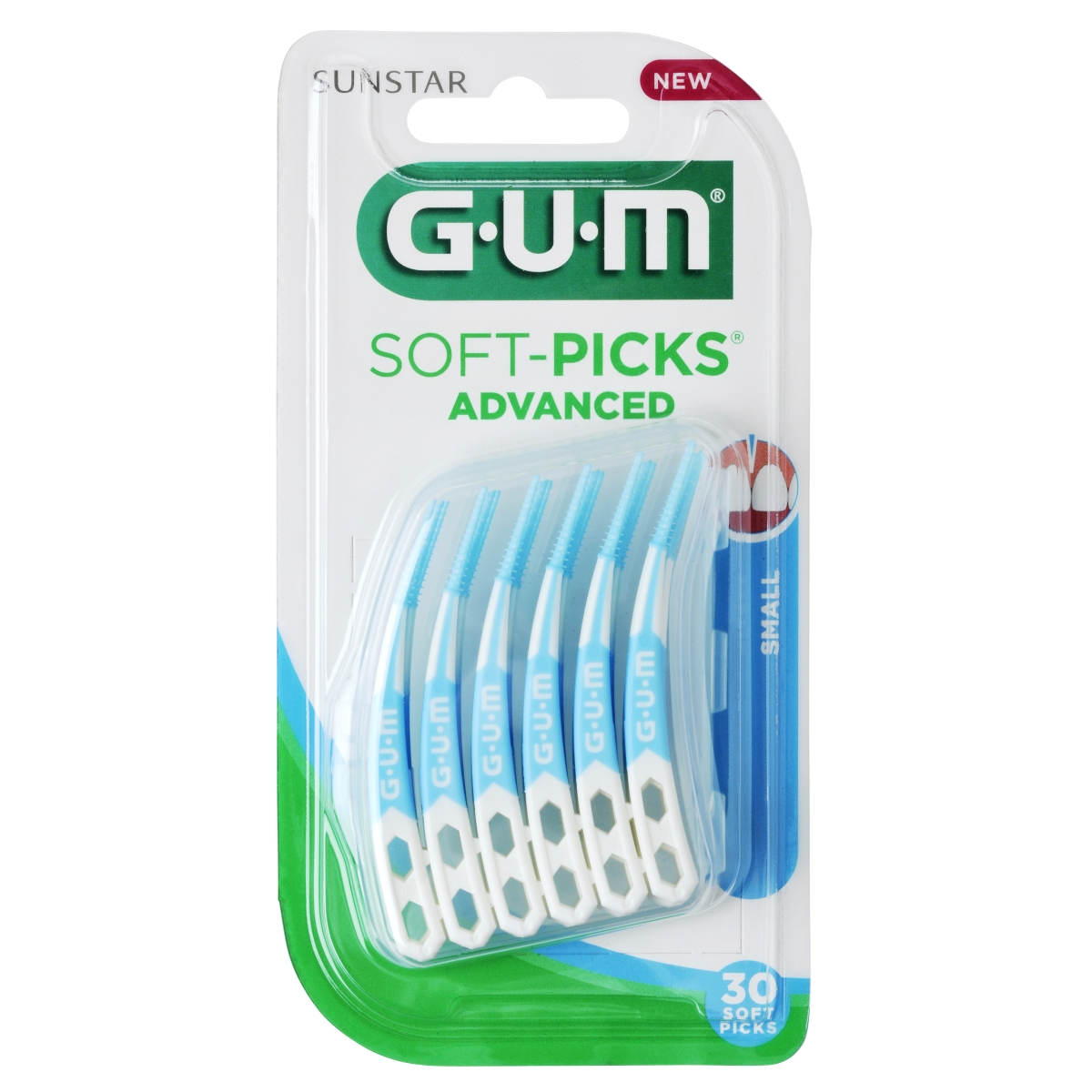 GUM® Soft Picks Advanced (Small) zobu bakstāmie kociņi, 30 gab - Produkta attēls