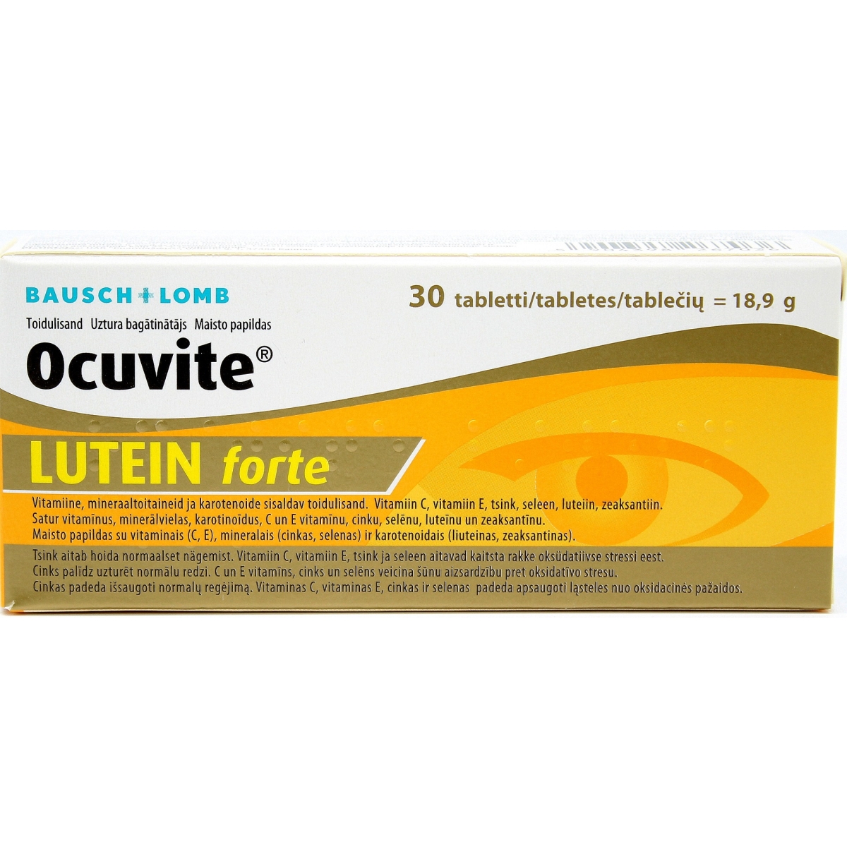 OCUVITE LUTEIN FORTE TABLETES N30 - Produkta attēls