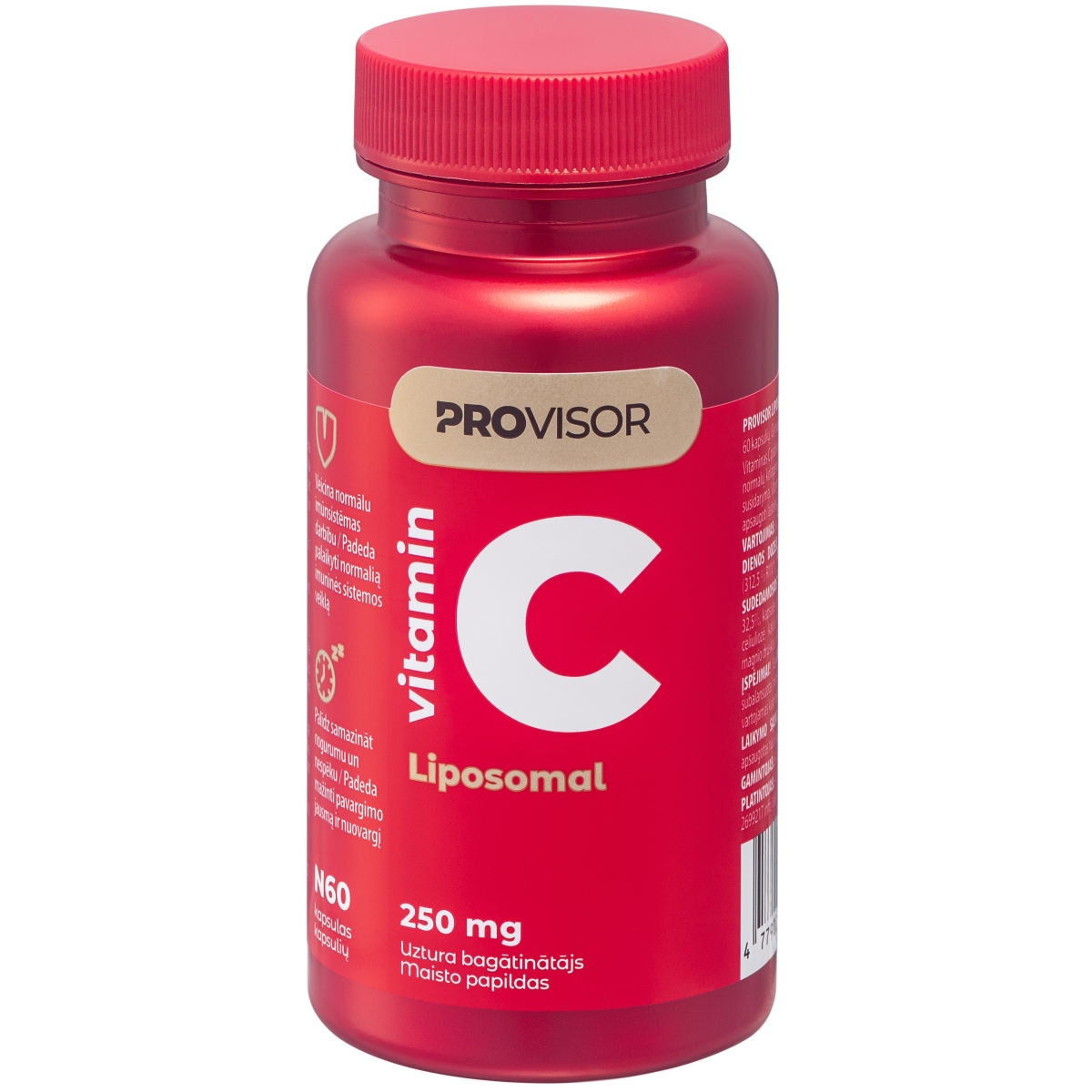 PROVISOR Liposomal C vitamīns 250 mg kapsulas, 60 gab.