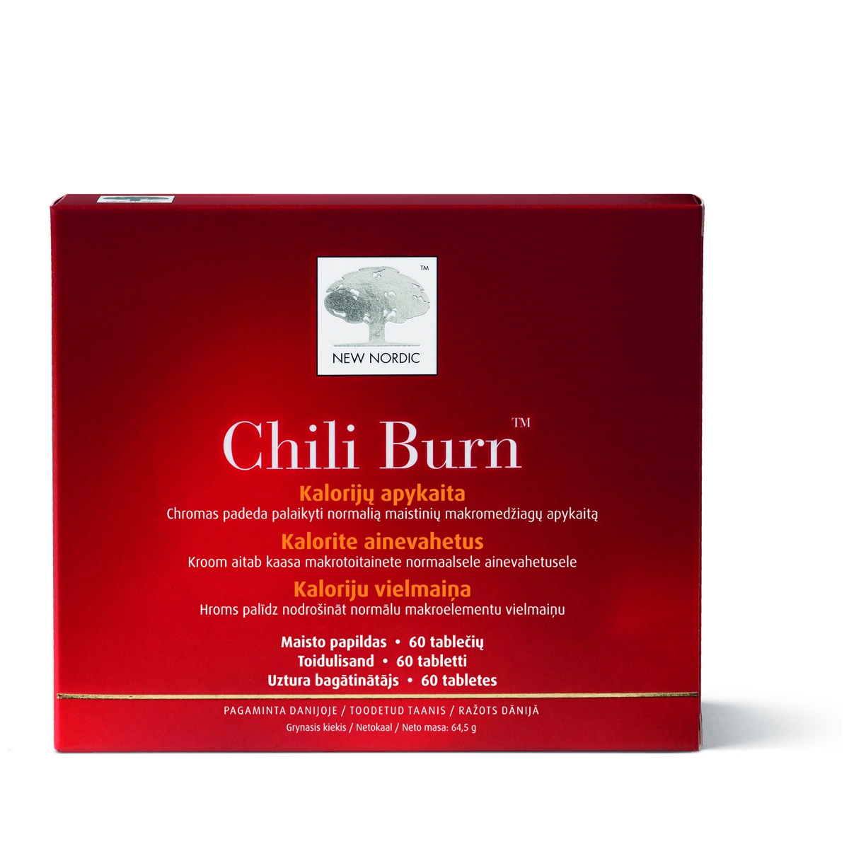 NEW NORDIC Chili Burn tabletes, 60 gab - Produkta attēls