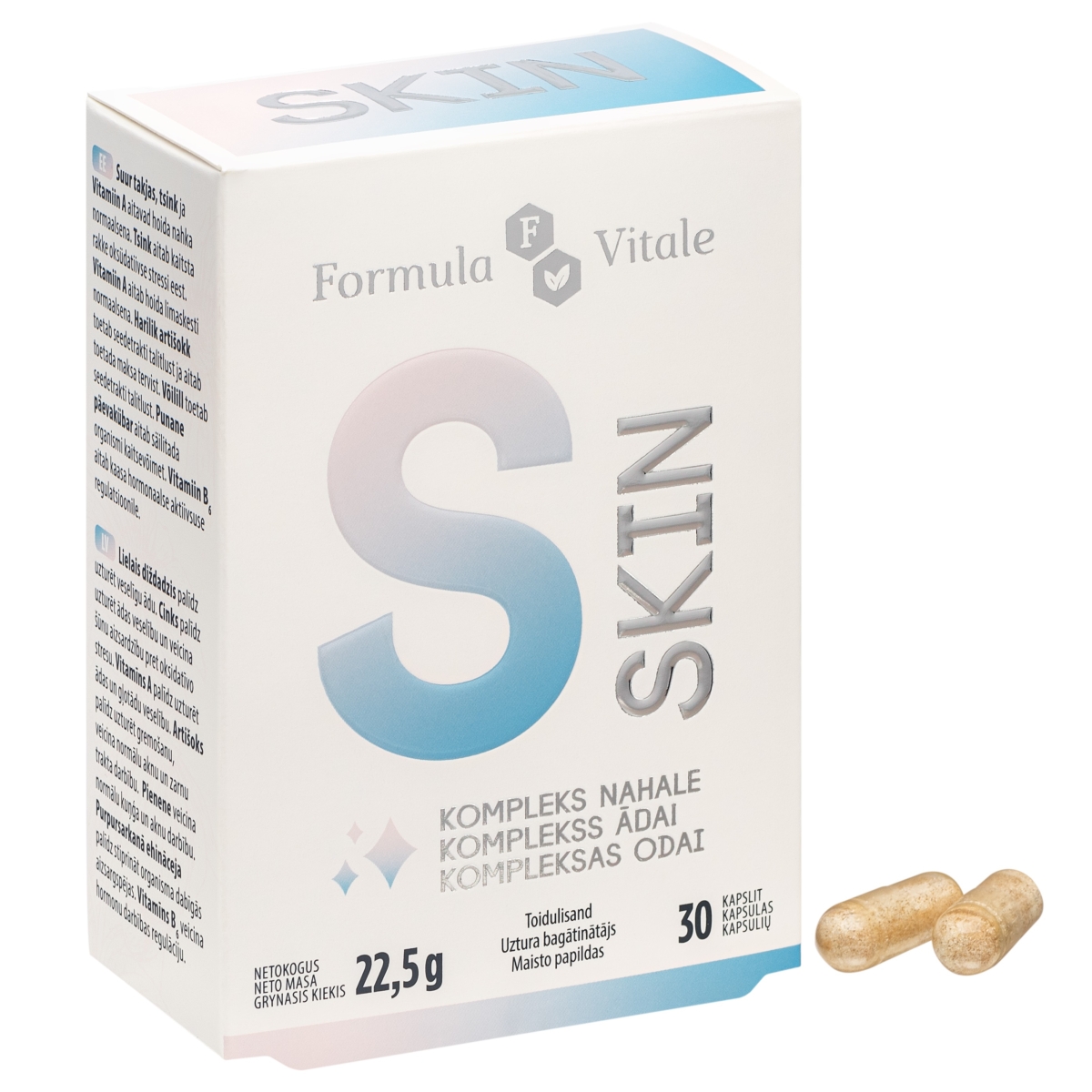 FORMULA VITALE SKIN kapsulas, 30 gab. - Produkta attēls