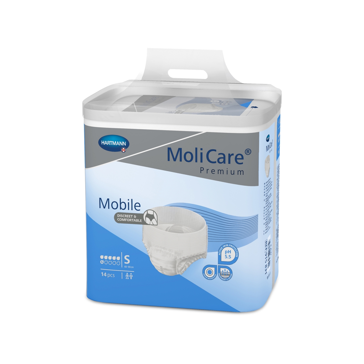 MOLICARE Premium Mobile bikses (S izmērs,6 lāses), 14 gab - Produkta attēls