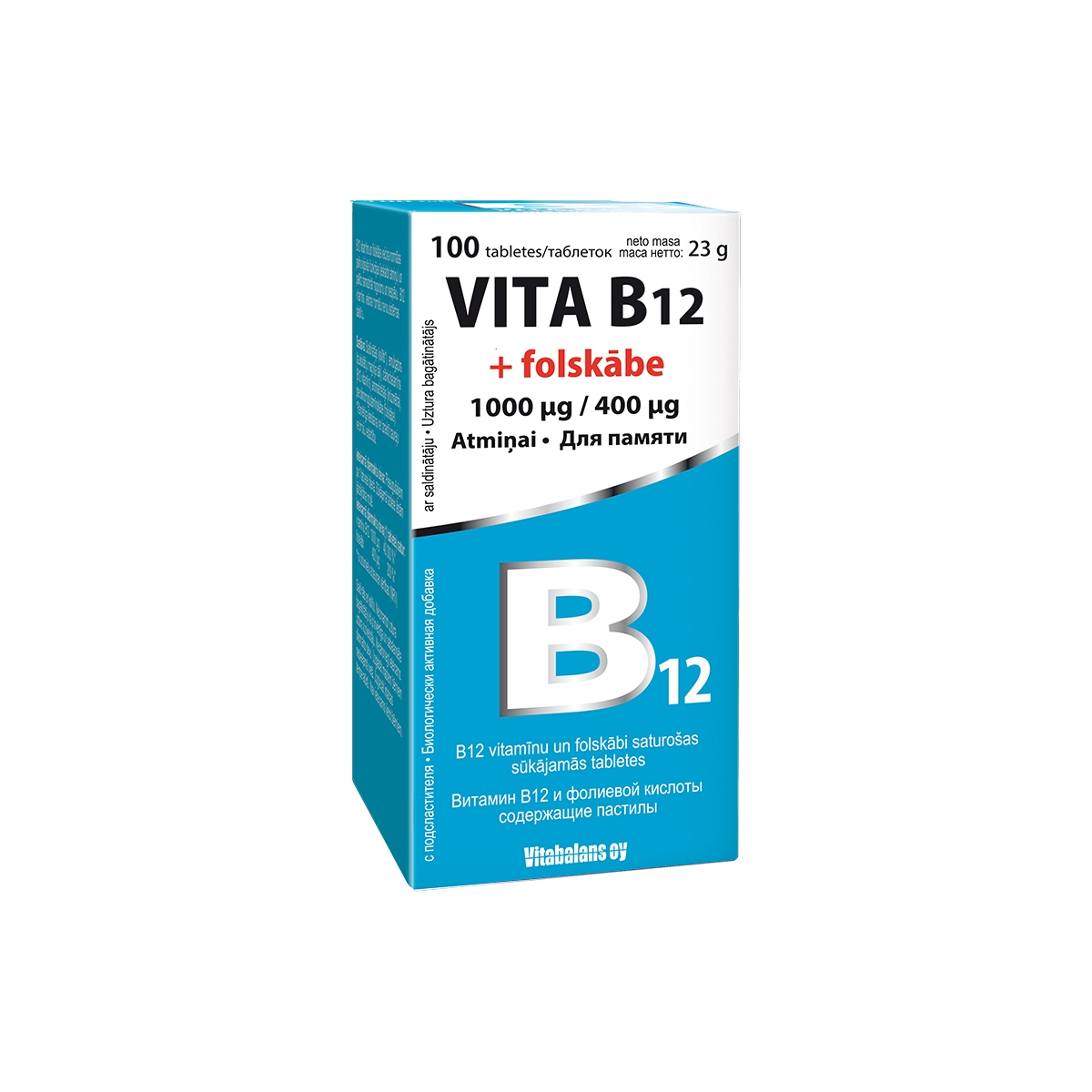 VITA B12 + FOLSKĀBE N100 - Produkta attēls