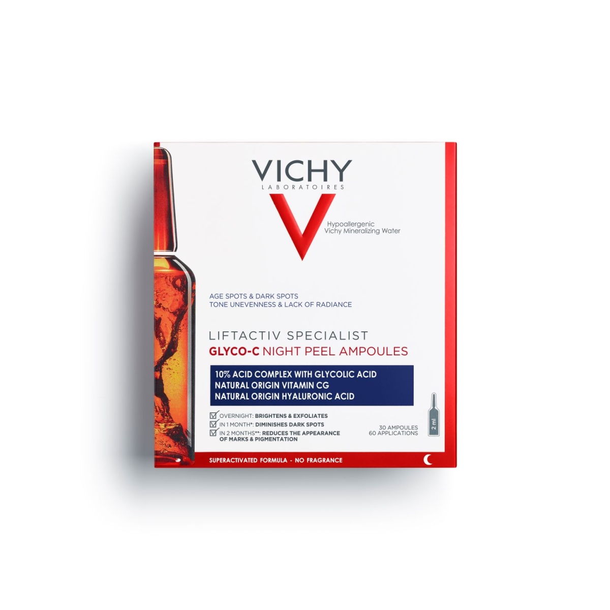 VICHY LIFTACTIV SPECIALIST GLYCO-C NAKTS PĪLINGA AMPULAS 30 gab - Produkta attēls